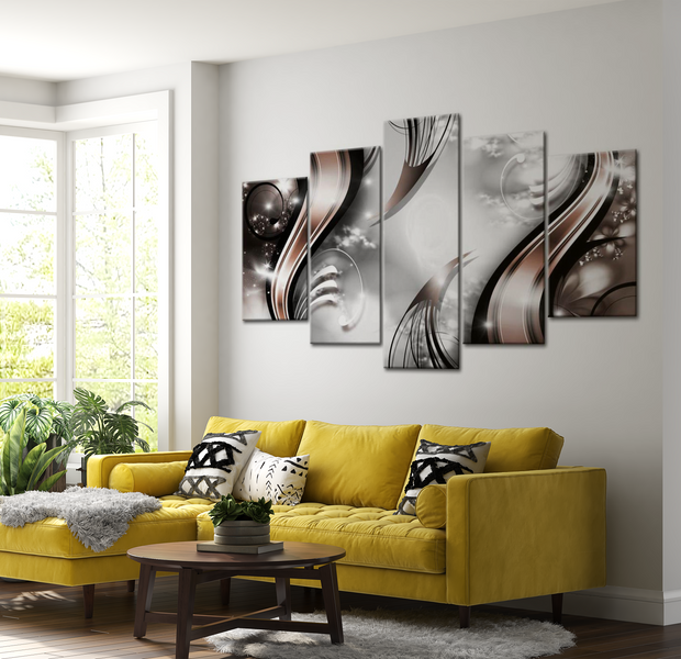 Glam Canvas Wall Art - Cinnamon Mirage - 5 Pieces