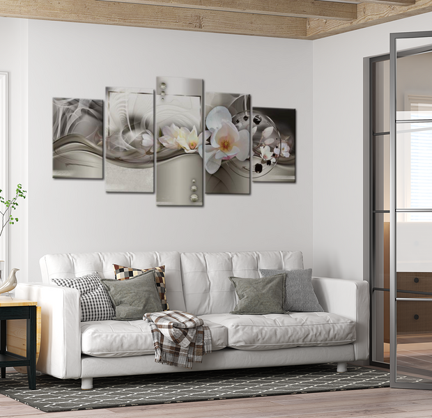 Glam Canvas Wall Art - Cosmic Flowers - 5 Pieces