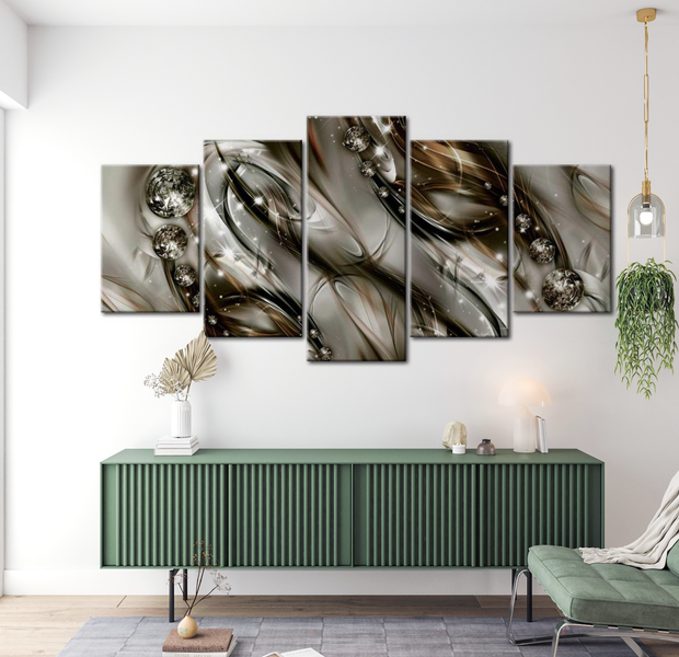 Glam Canvas Wall Art - Cosmic Swirls - 5 Pieces