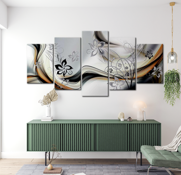 Glam Canvas Wall Art - Dance Of Lightness - 5 Pieces