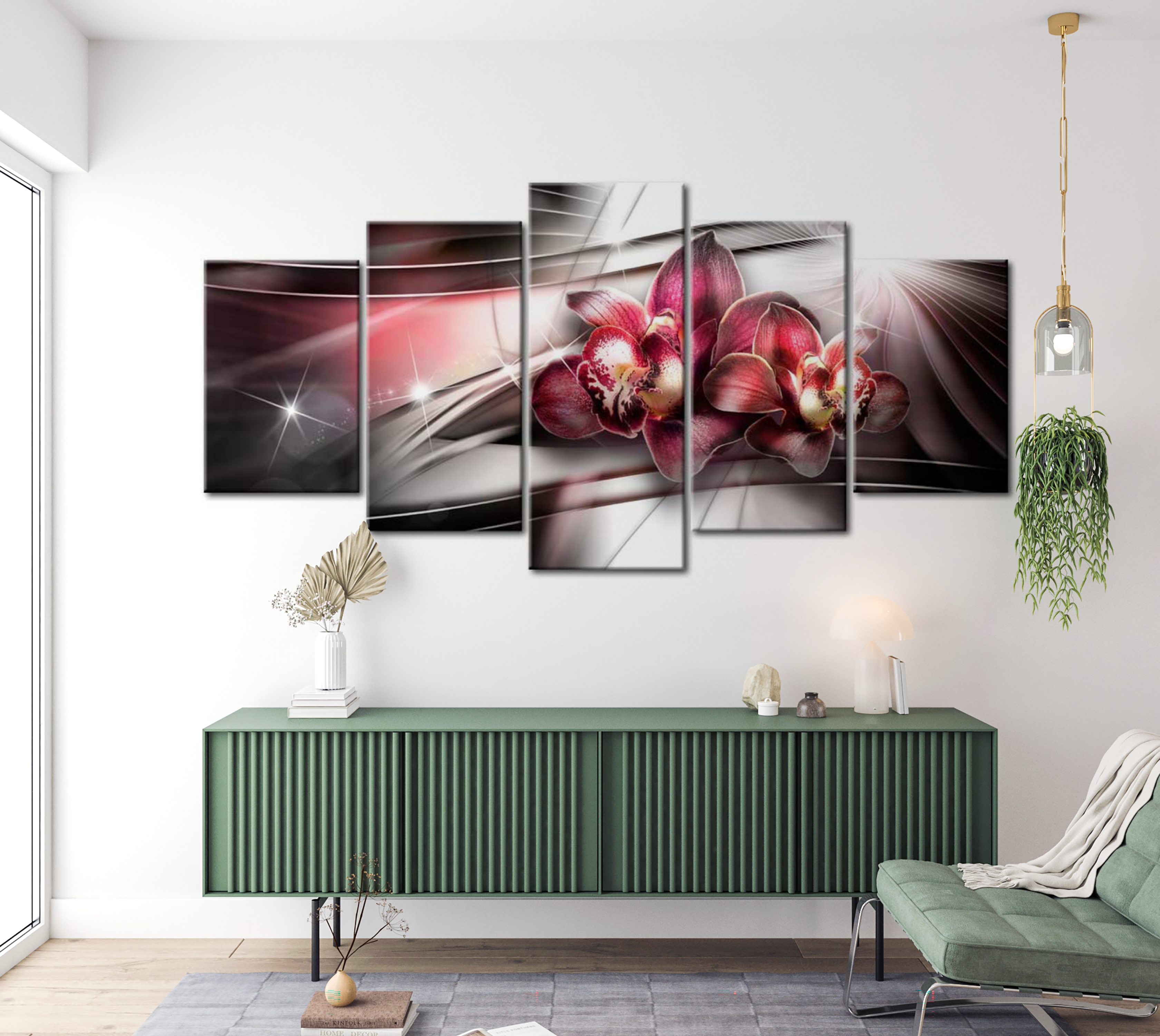 Glam Canvas Wall Art - Dark Beauty - 5 Pieces