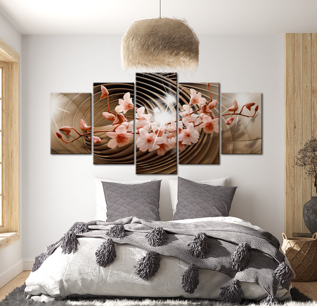 Glam Canvas Wall Art - Dazzling Spiral - 5 Pieces