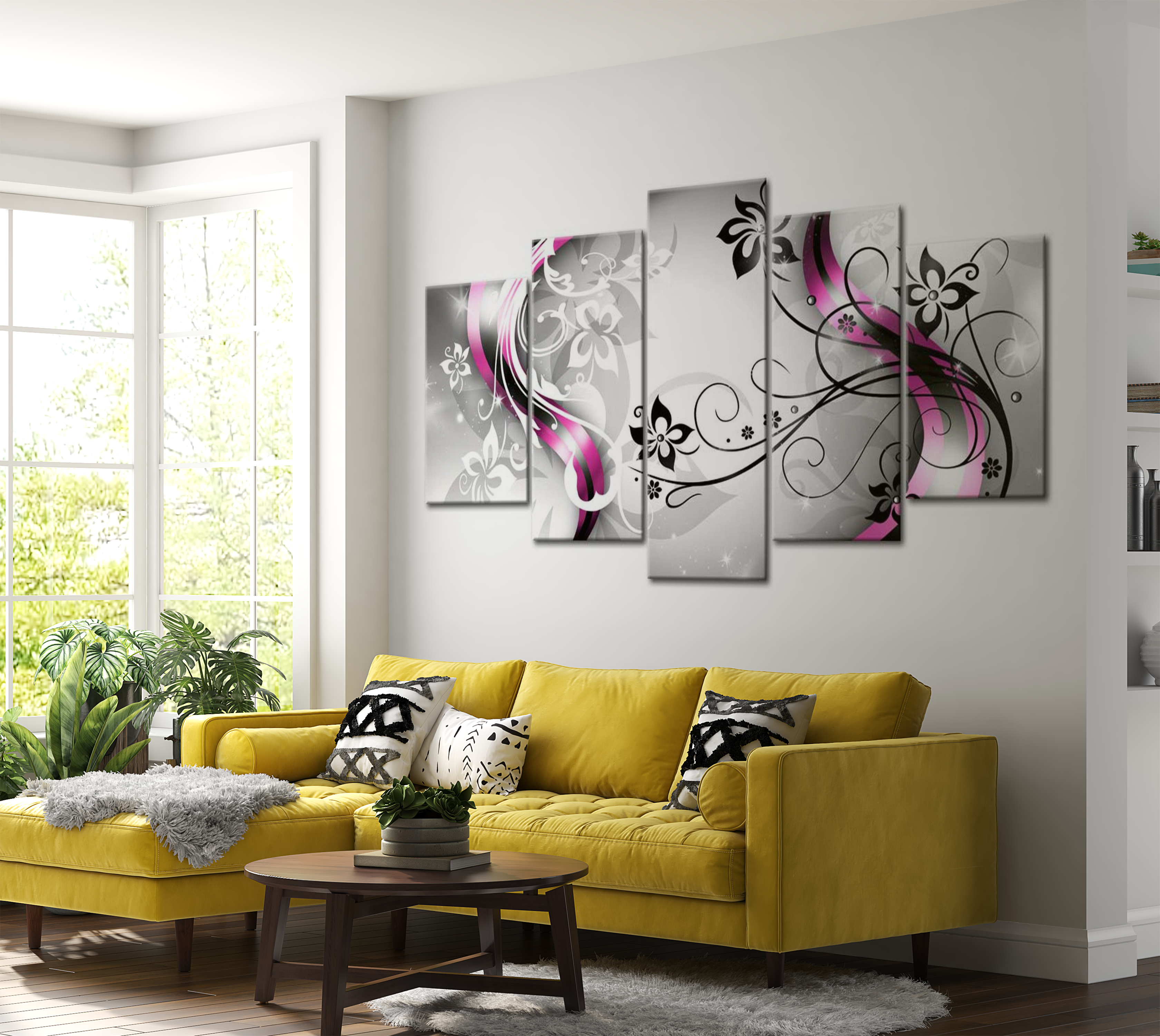 Stretched Canvas Glamour Art - Delicate Elegance 40"Wx20"H