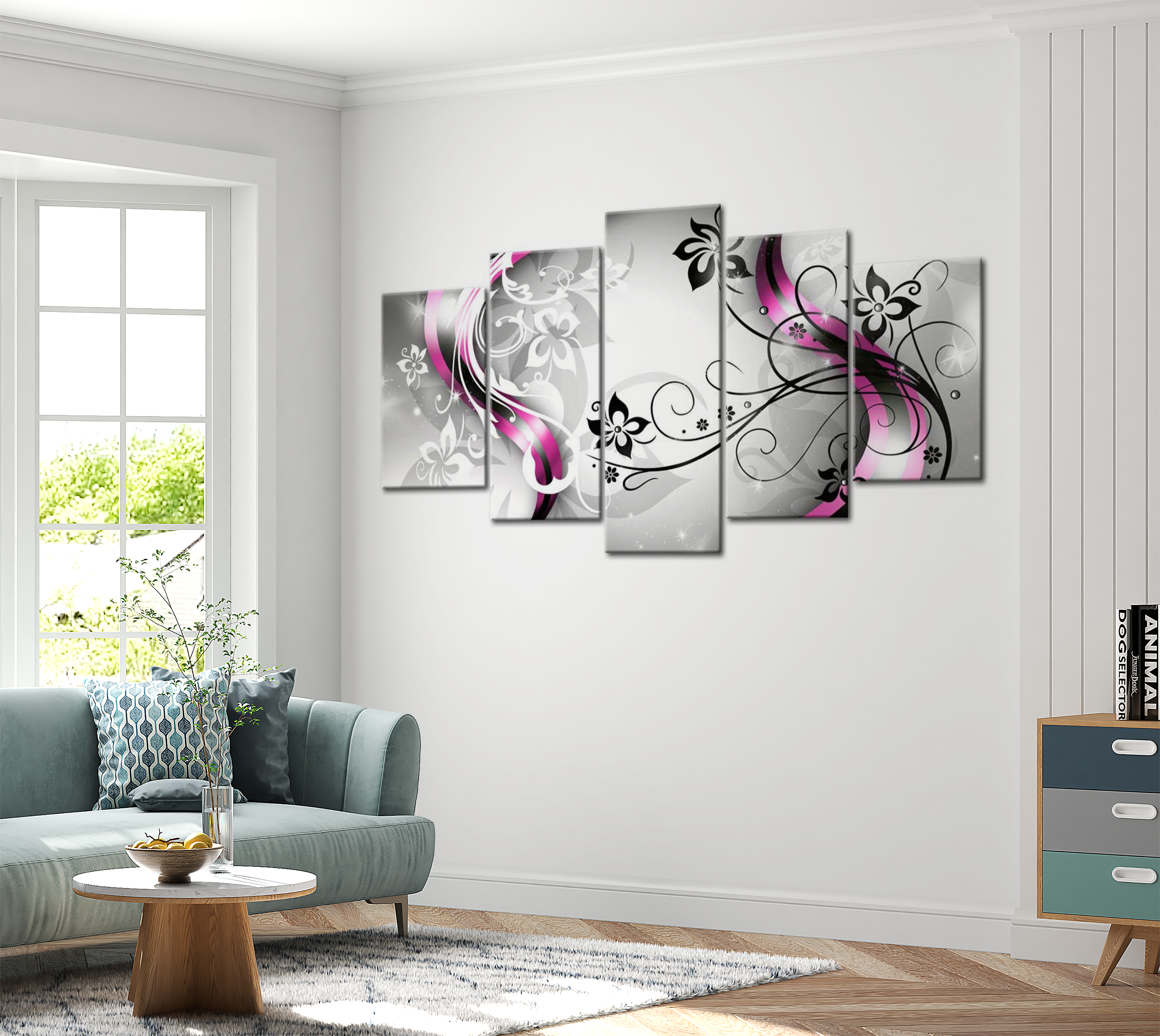 Stretched Canvas Glamour Art - Delicate Elegance 40"Wx20"H