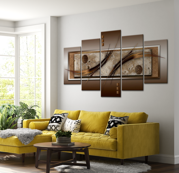 Glam Canvas Wall Art - Delicate Shapes - 5 Pieces