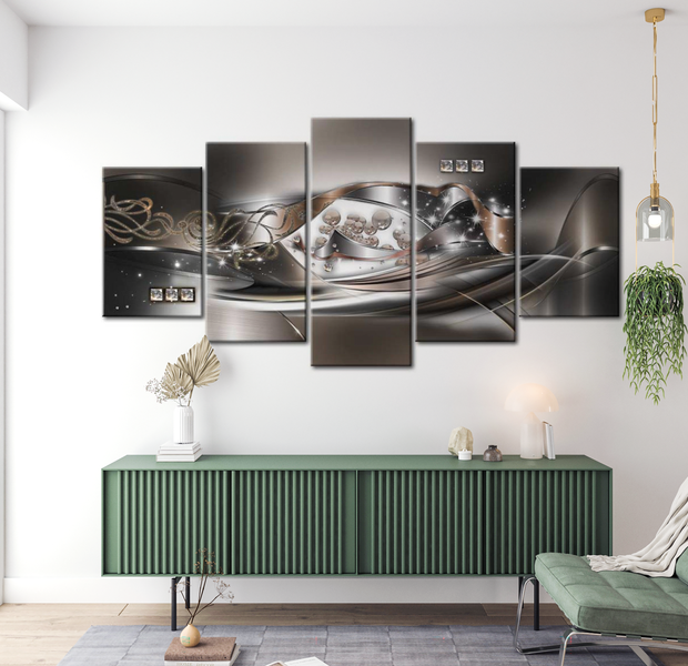 Glam Canvas Wall Art - Diamond Whisper - 5 Pieces