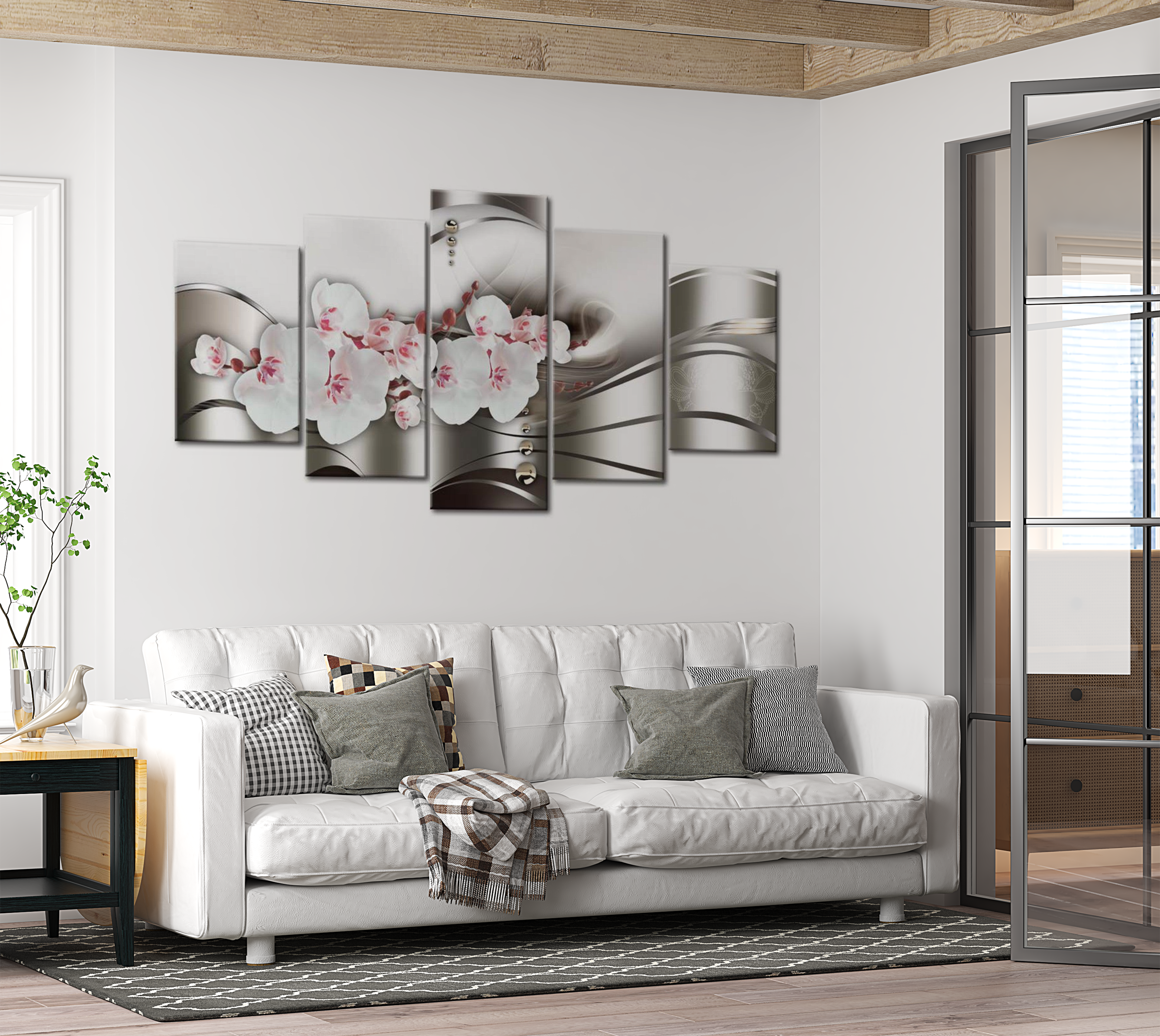 Glam Canvas Wall Art - Divine Orchids - 5 Pieces