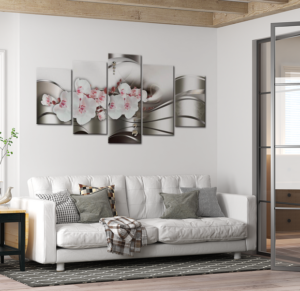 Glam Canvas Wall Art - Divine Orchids - 5 Pieces