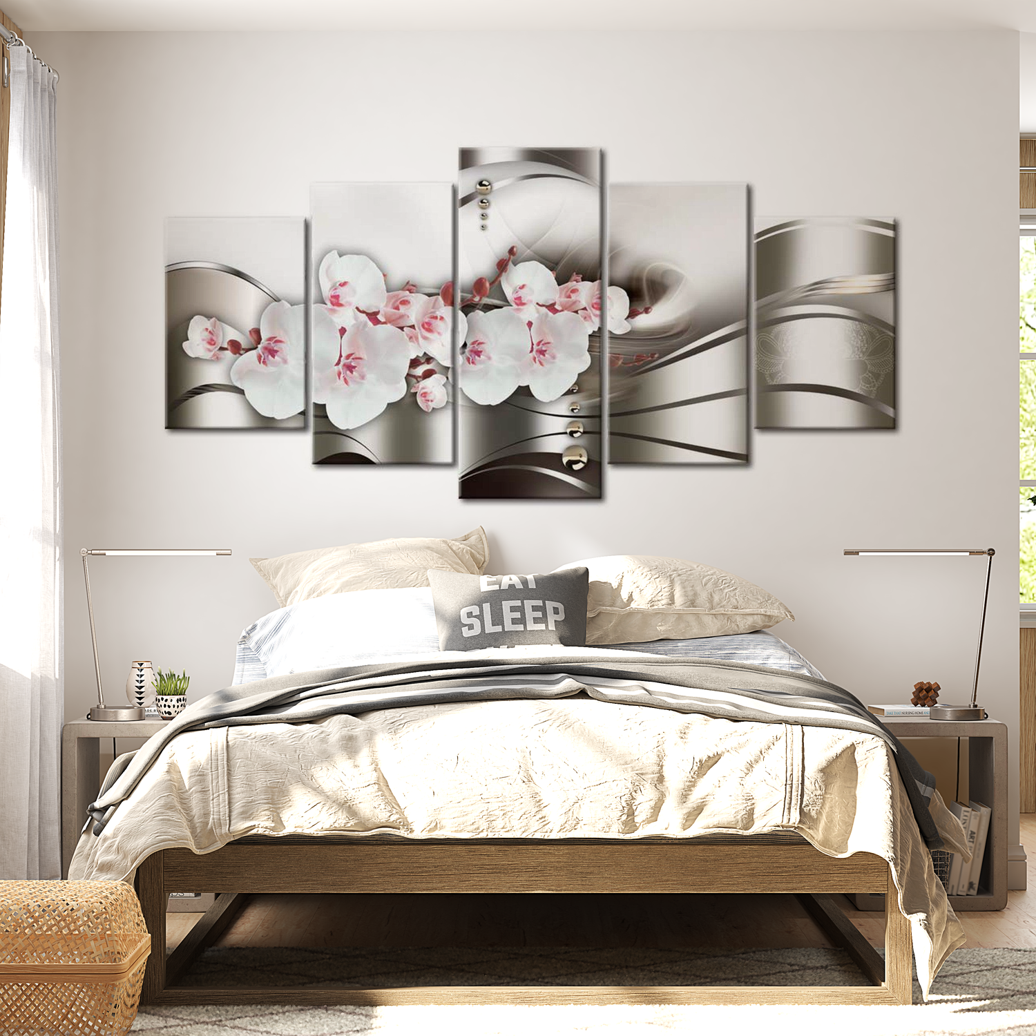 Stretched Canvas Glamour Art - The Beauty Of Orchids 40"Wx20"H