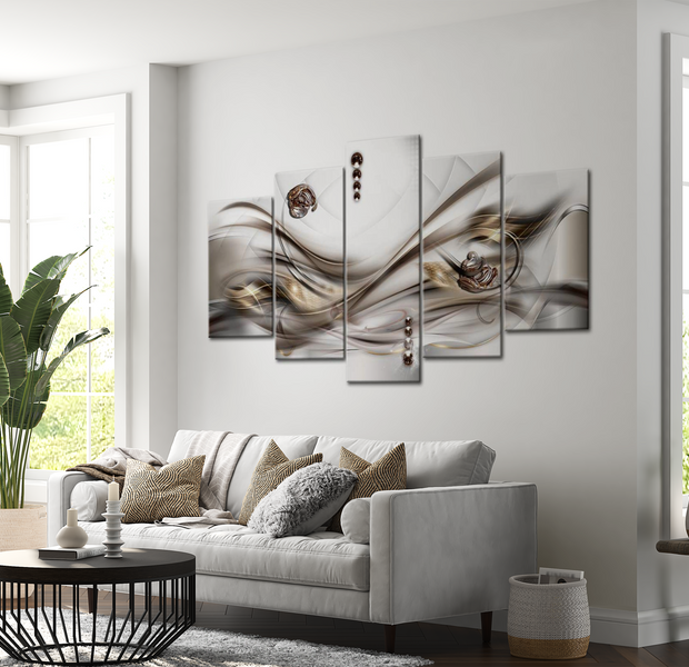 Glam Canvas Wall Art - Dreamy Waves - 5 Pieces