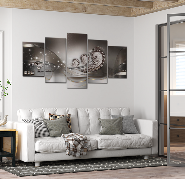 Glam Canvas Wall Art - Elegant Stairs - 5 Pieces