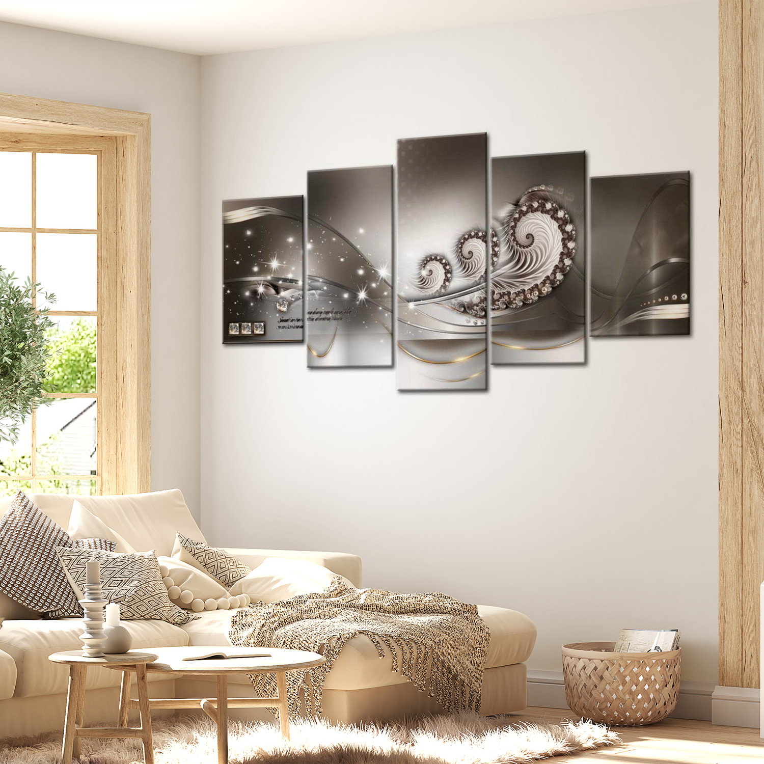 Stretched Canvas Glamour Art - Three Shells 40"Wx20"H