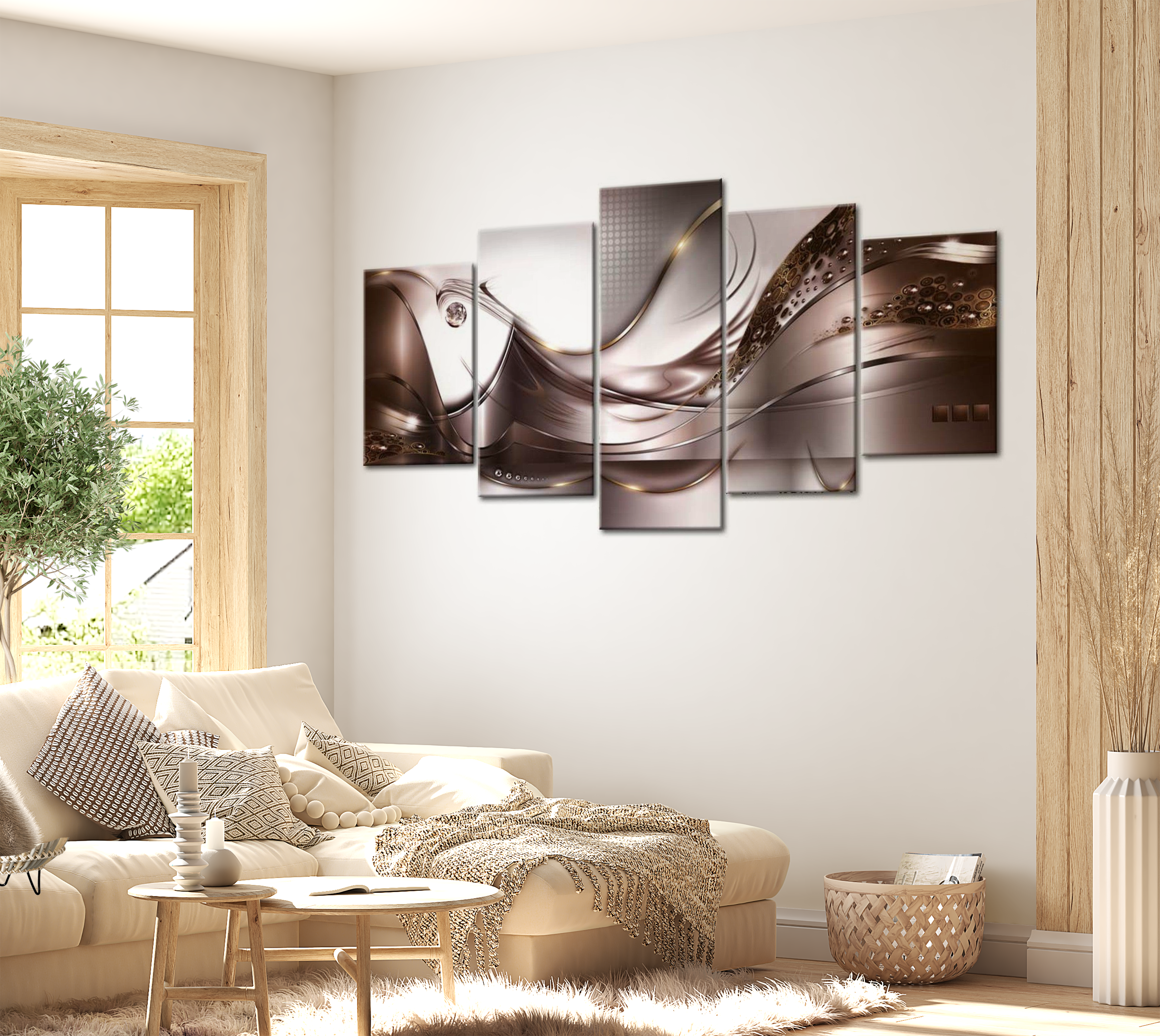 Glam Canvas Wall Art - Elegant Storm - 5 Pieces