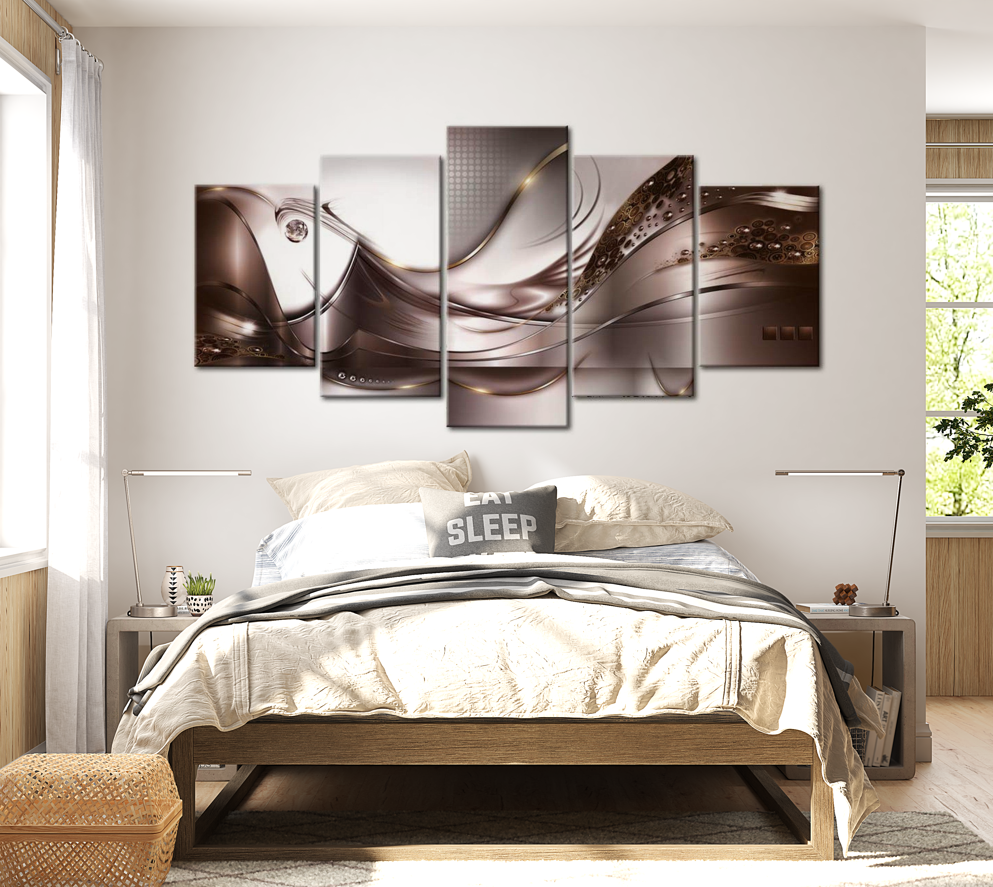 Stretched Canvas Glamour Art - Golden Storm 40"Wx20"H