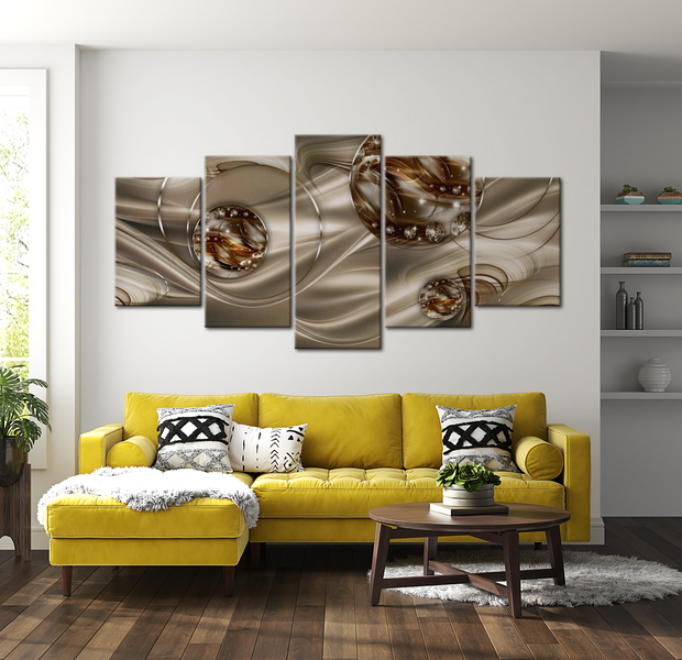 Glam Canvas Wall Art - Enchanted Bronze - 5 Pieces