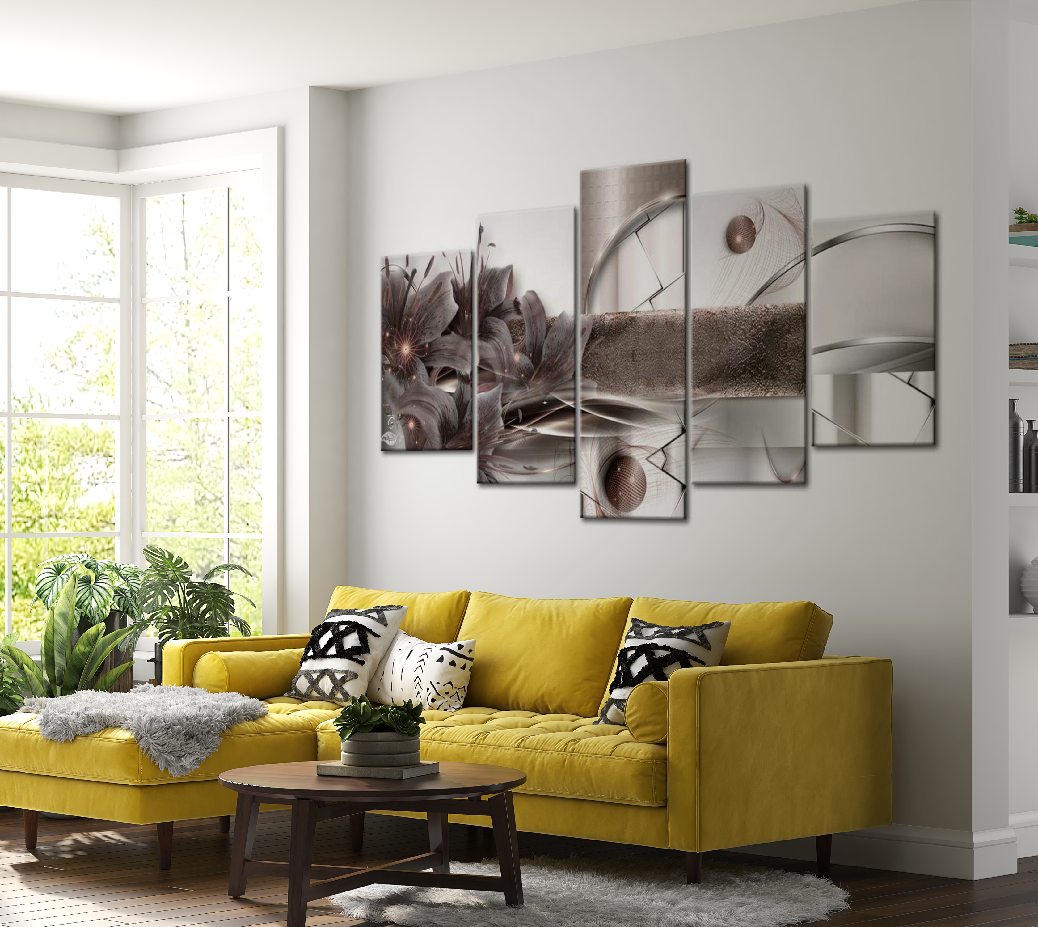 Glam Canvas Wall Art - Energy Of Space - 5 Pieces