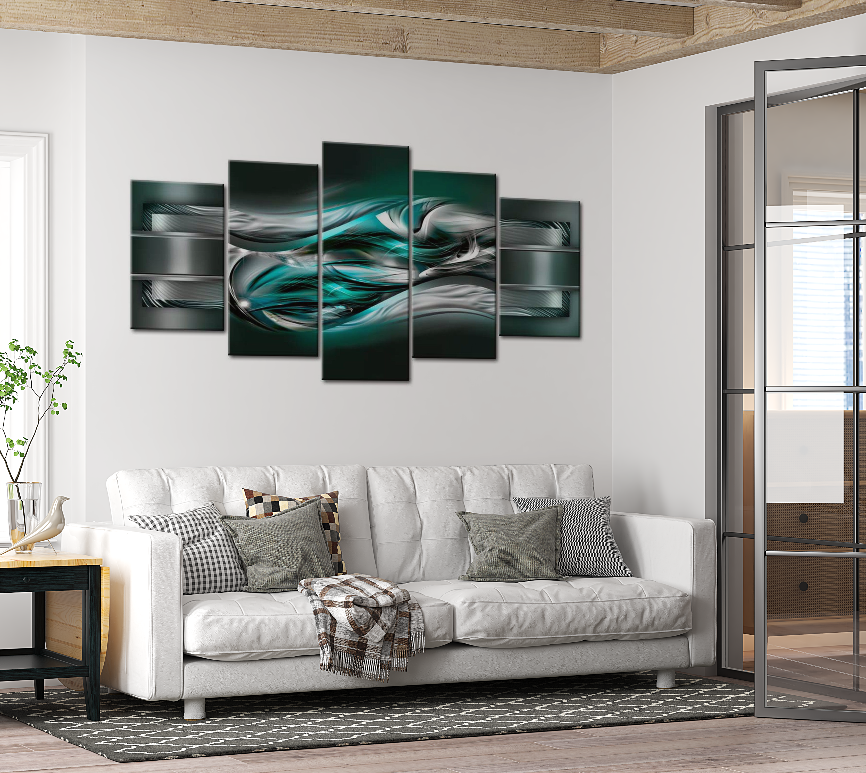 Glam Canvas Wall Art - Ethereal Echoes - 5 Pieces