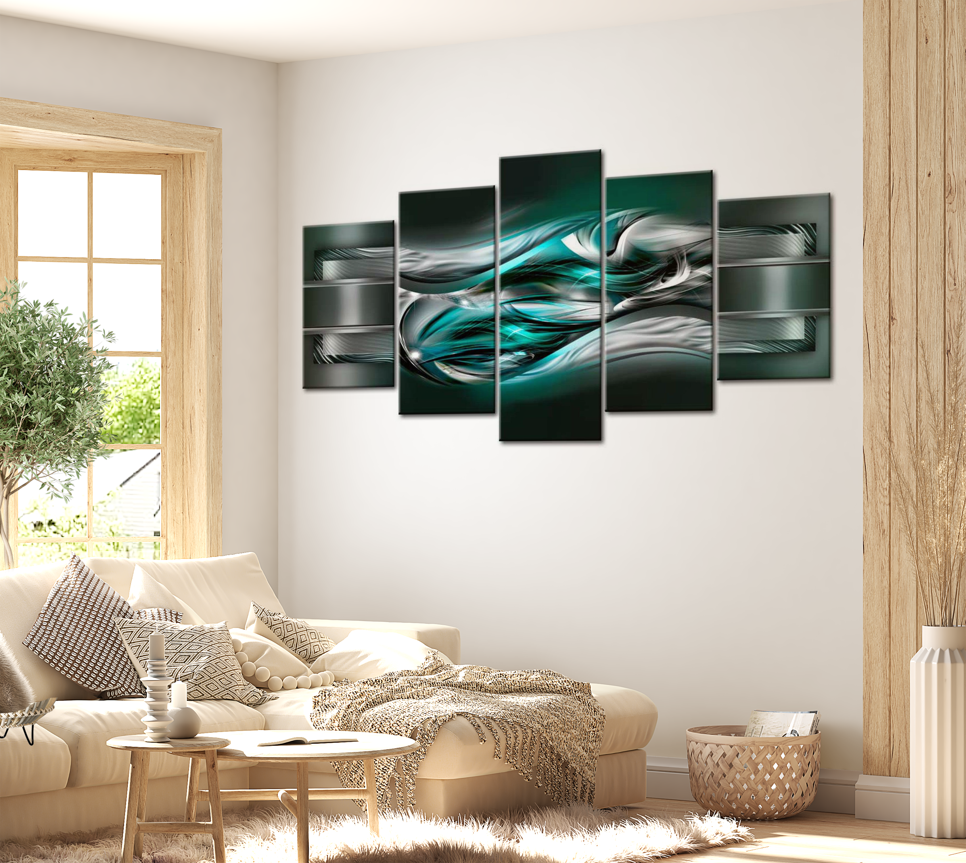 Stretched Canvas Glamour Art - Mint - Fragrance 40"Wx20"H