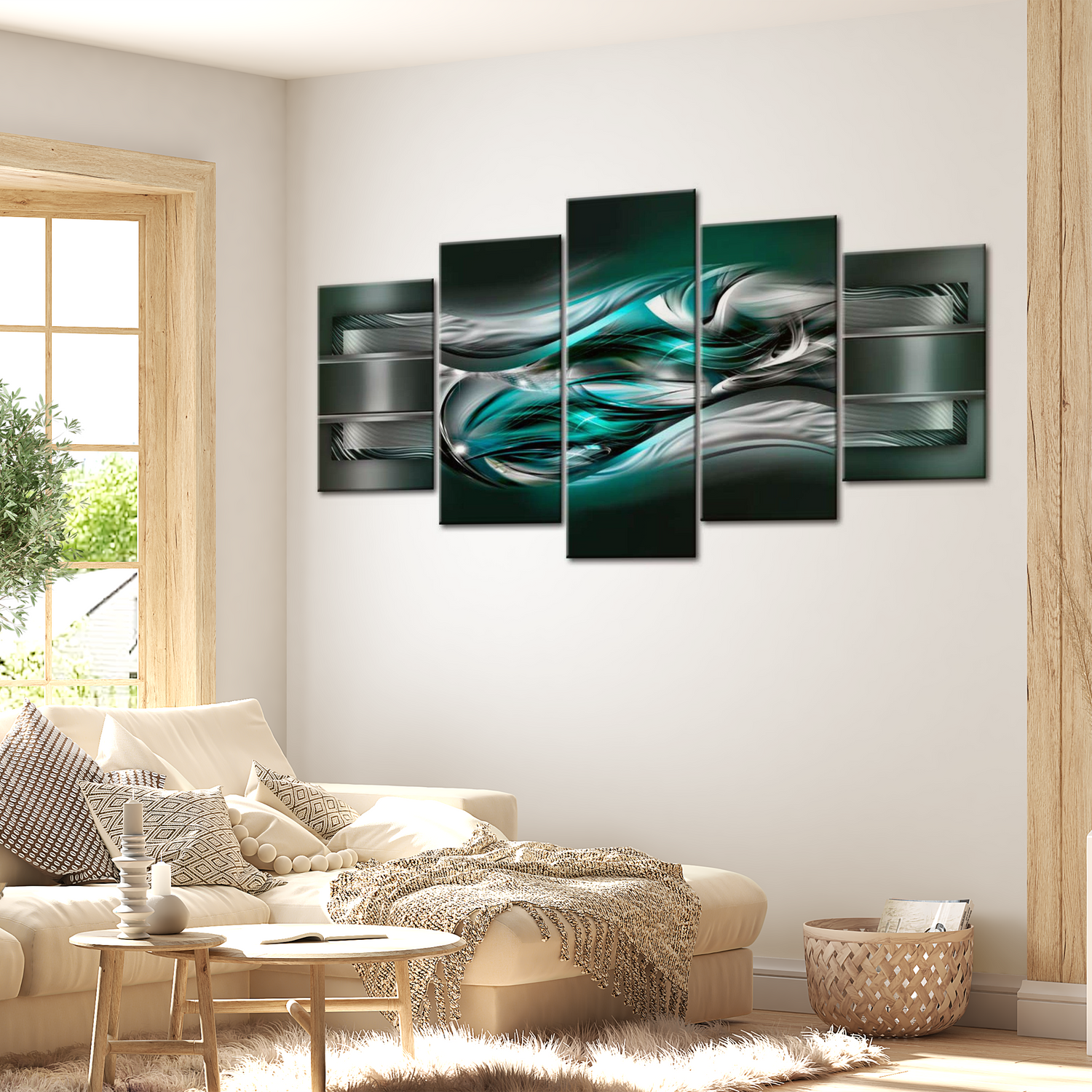Stretched Canvas Glamour Art - Mint - Fragrance 40"Wx20"H