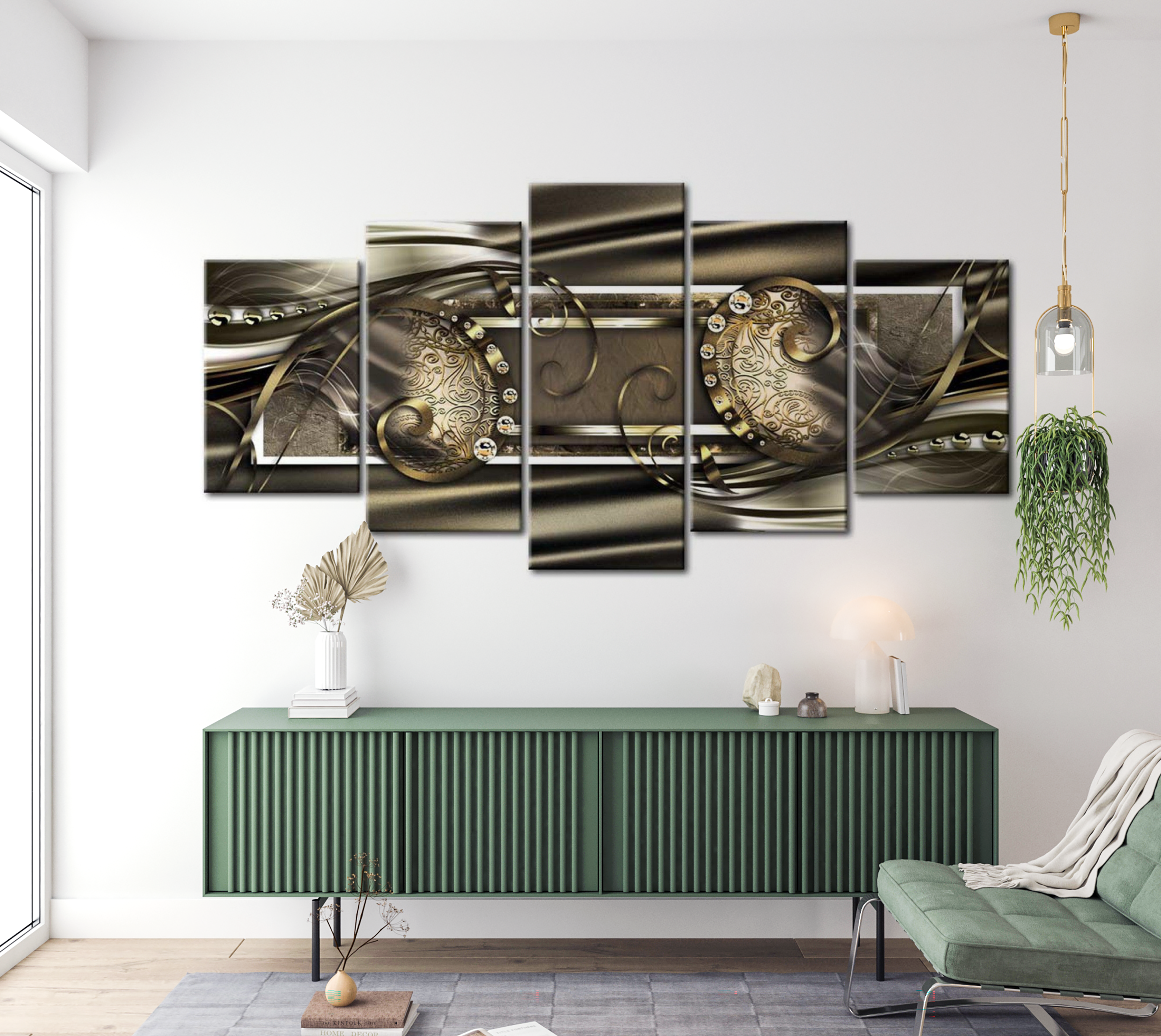 Stretched Canvas Glamour Art - Golden Beans 40"Wx20"H