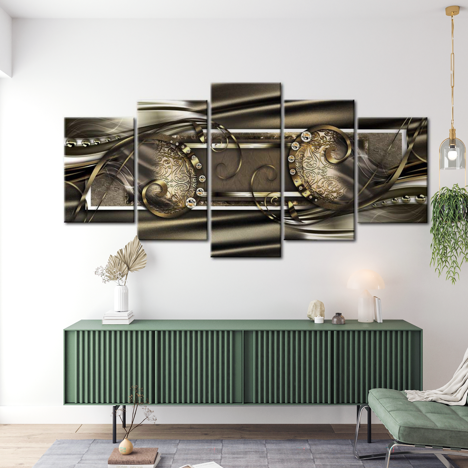 Stretched Canvas Glamour Art - Golden Beans 40"Wx20"H