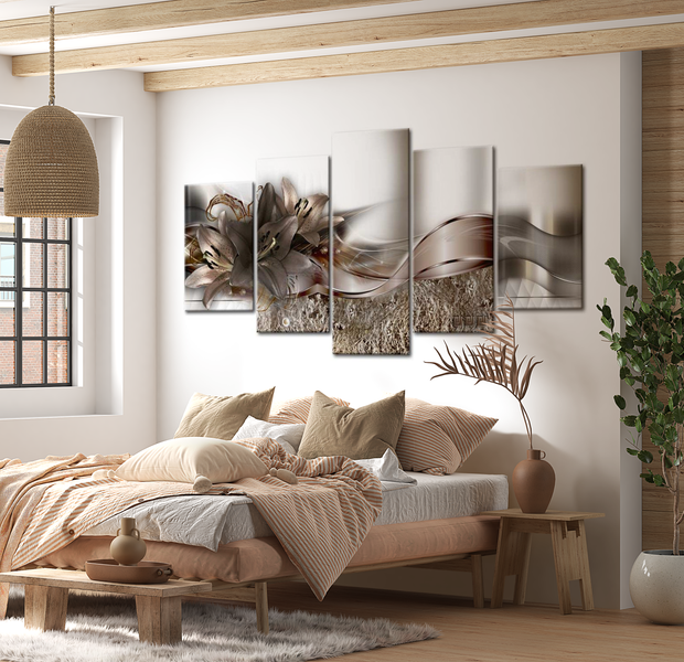 Glam Canvas Wall Art - Floral Alliance - 5 Pieces