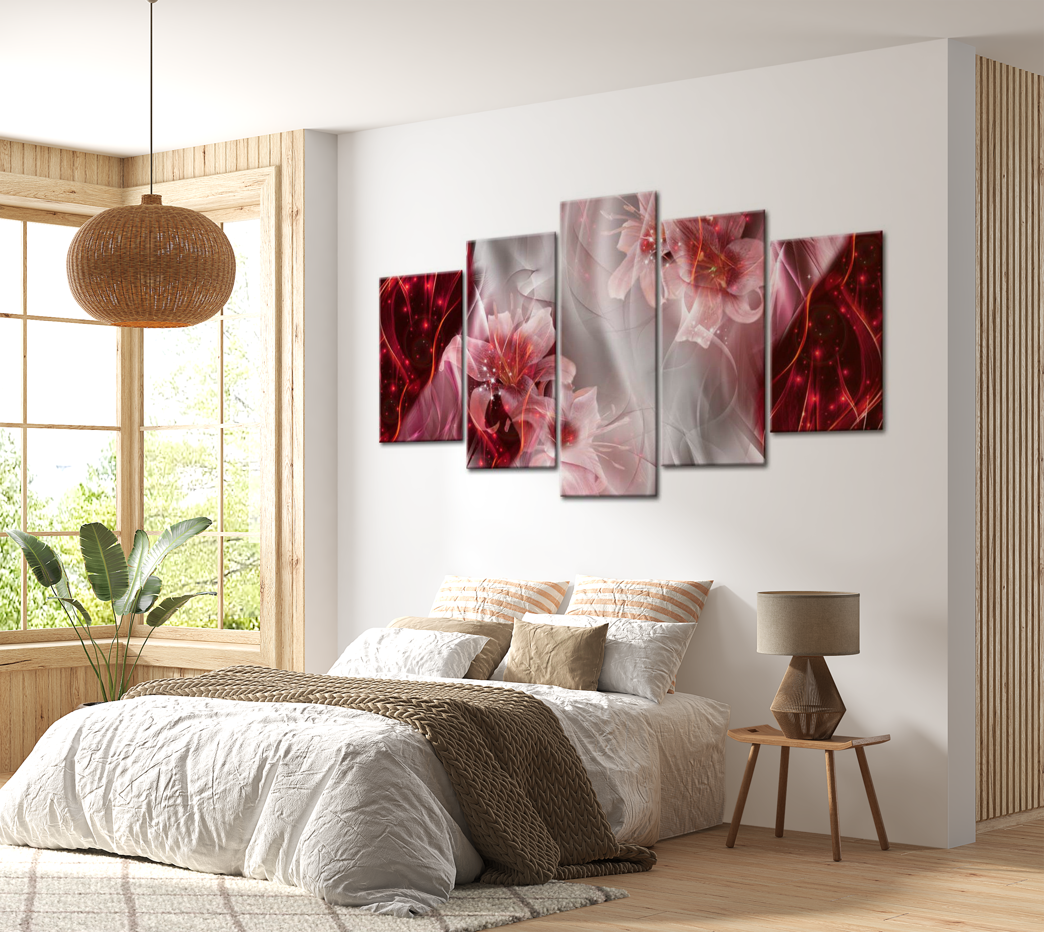 Glam Canvas Wall Art - Floral Muse - 5 Pieces