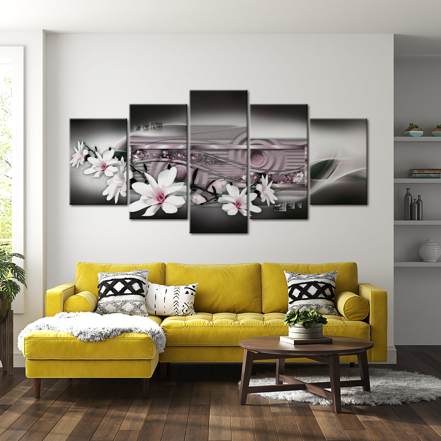 Stretched Canvas Glamour Art - Flower Expression 40"Wx20"H