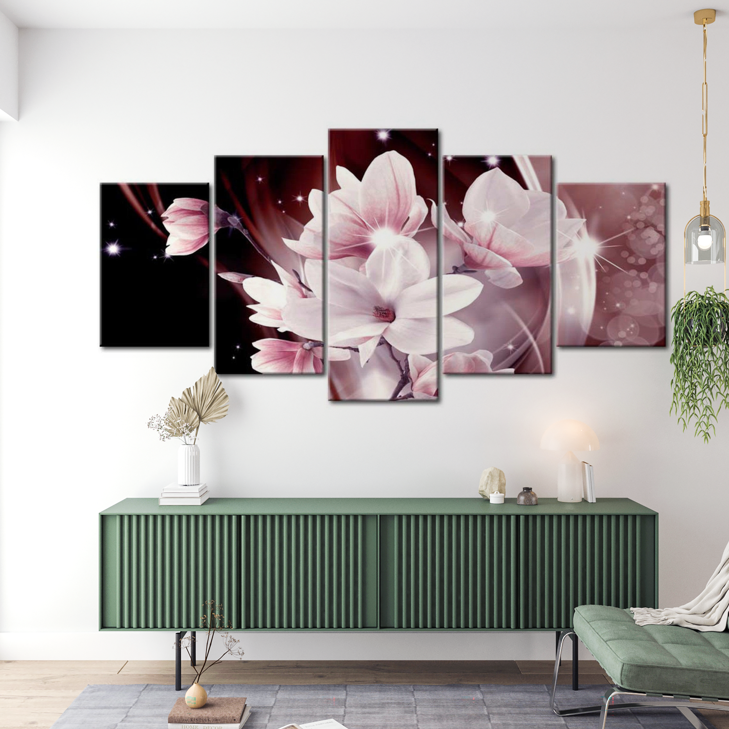 Stretched Canvas Glamour Art - Flower Muse 40"Wx20"H
