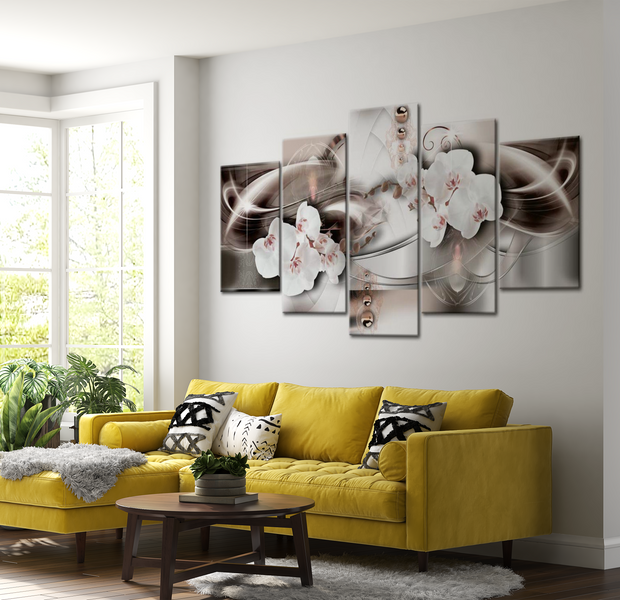 Glam Canvas Wall Art - Fragrant Orchid - 5 Pieces