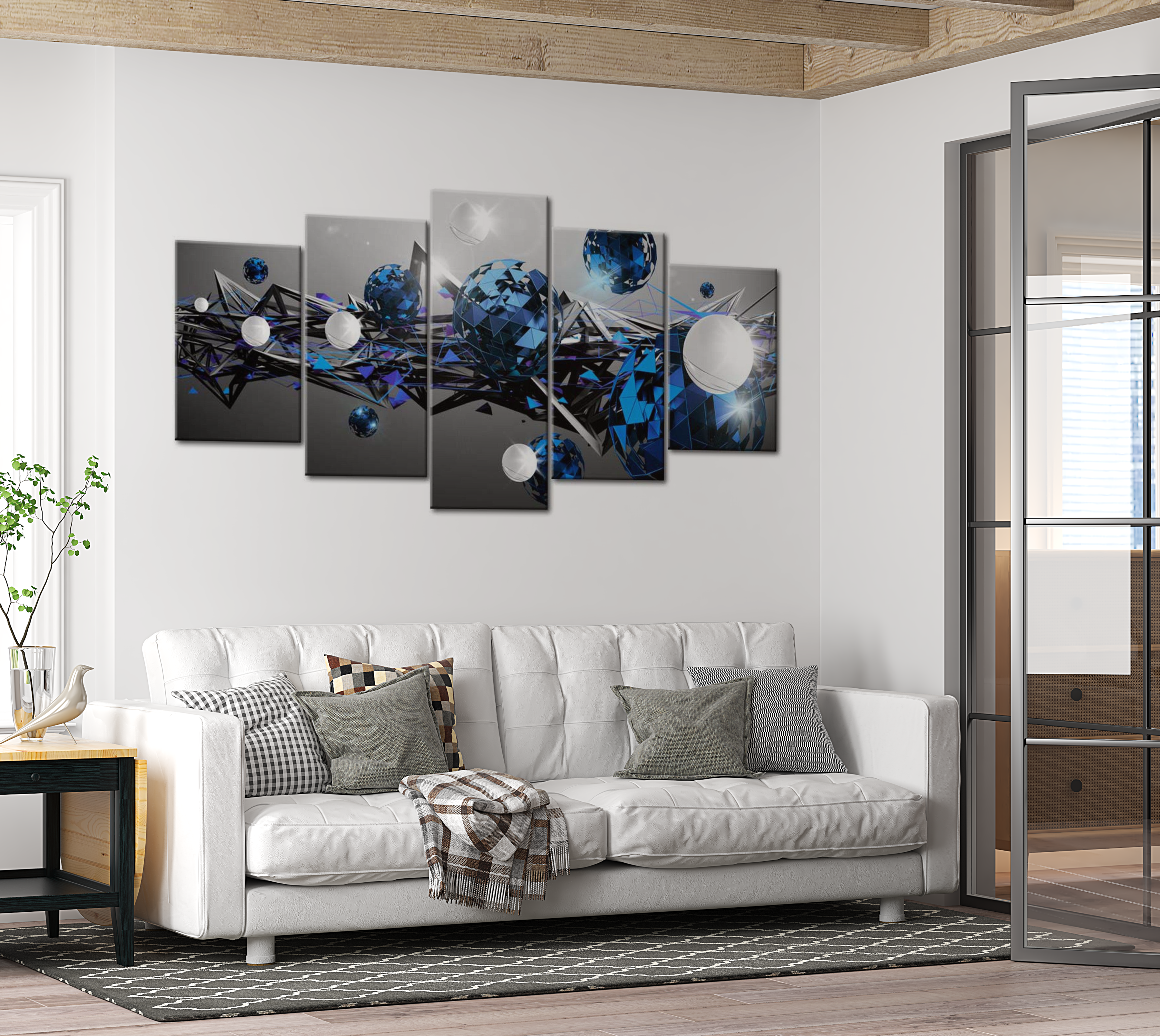 Glam Canvas Wall Art - Glittering Milky Way - 5 Pieces