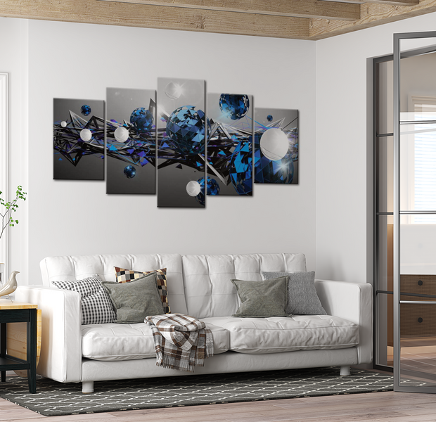 Glam Canvas Wall Art - Glittering Milky Way - 5 Pieces