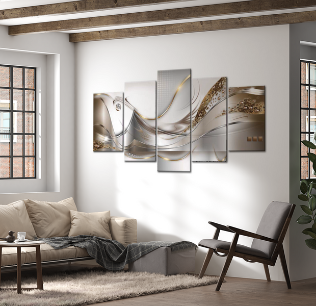 Glam Canvas Wall Art - Golden Flight - 5 Pieces