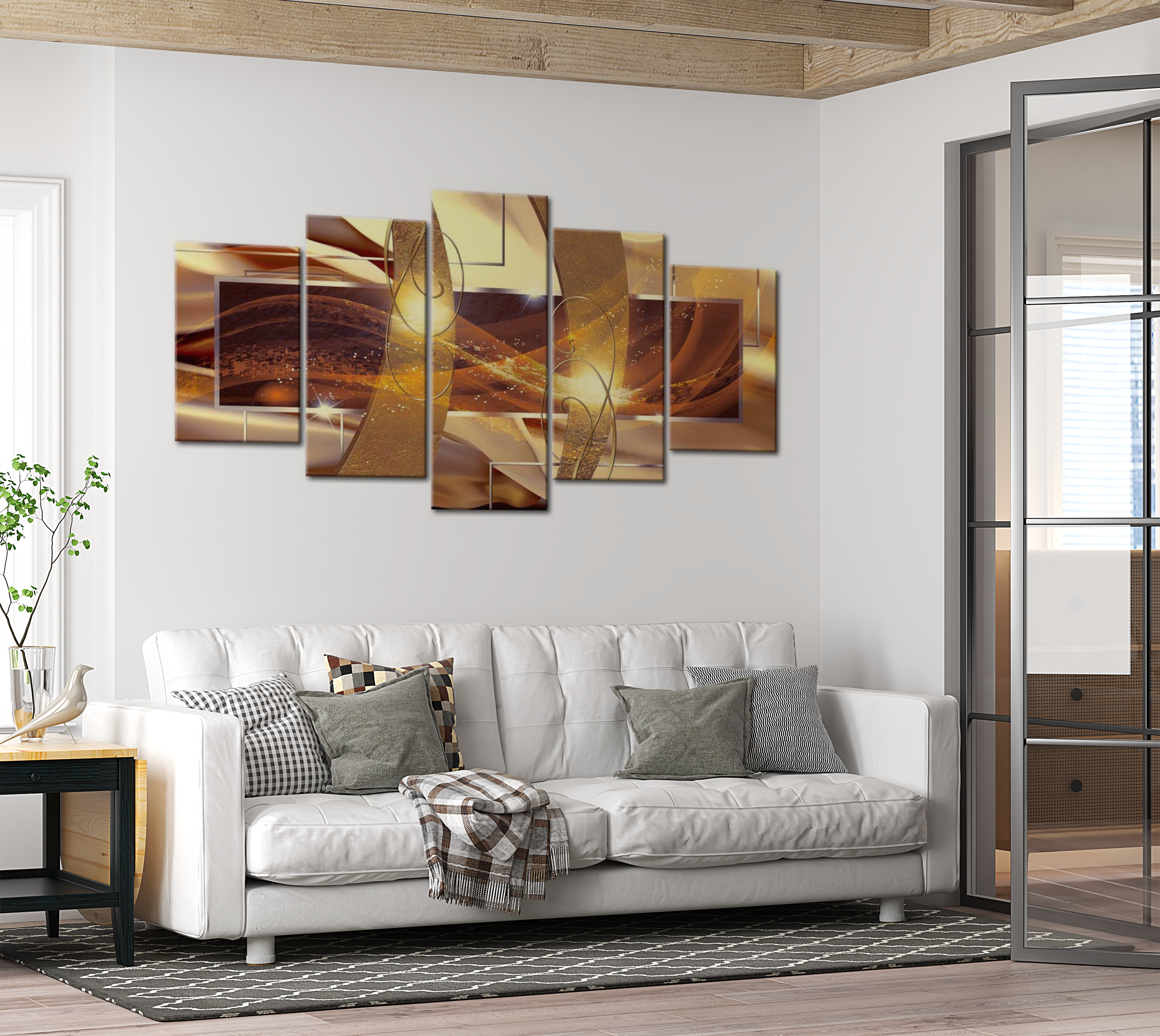 Stretched Canvas Glamour Art - Volcano Of Energy 40"Wx20"H