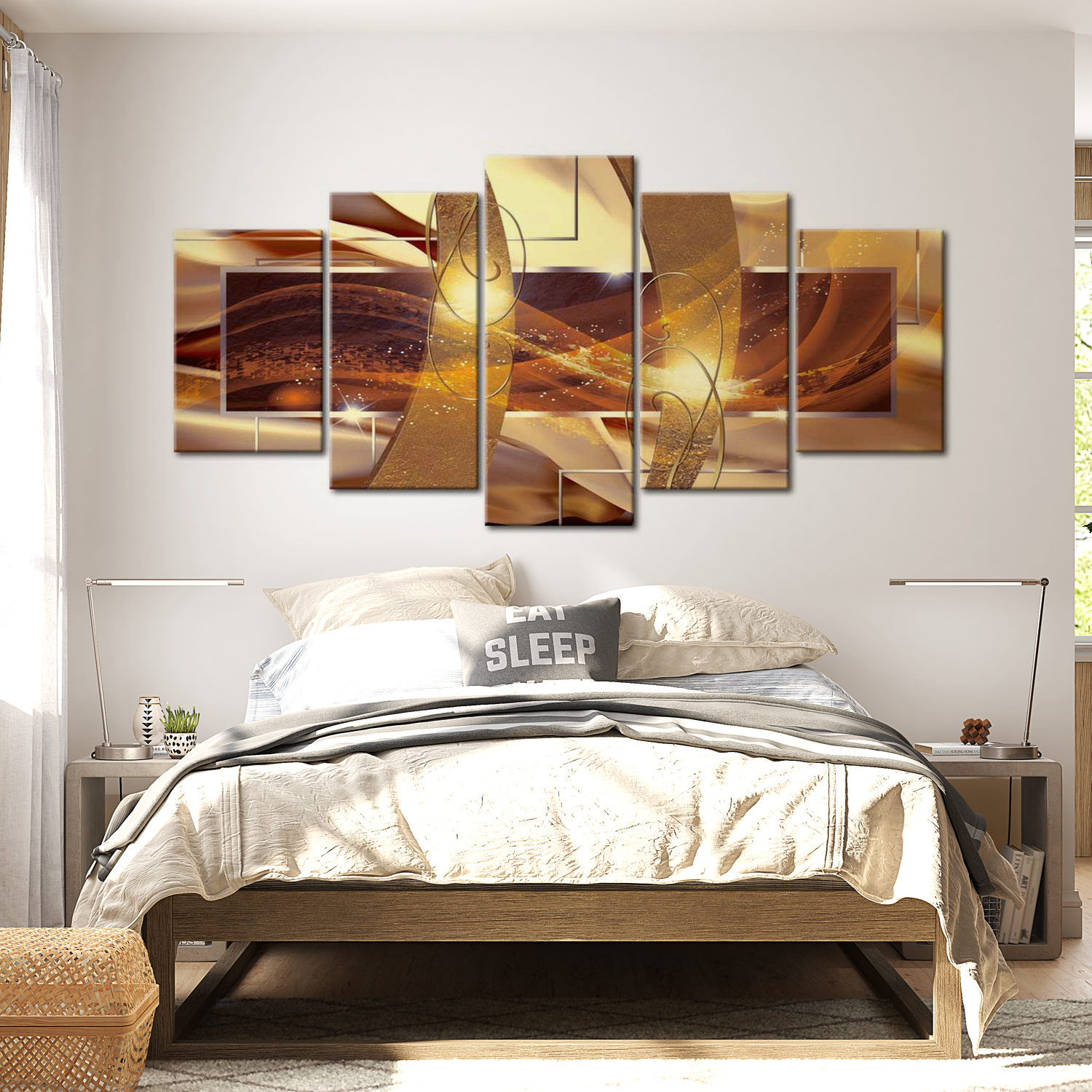Stretched Canvas Glamour Art - Volcano Of Energy 40"Wx20"H