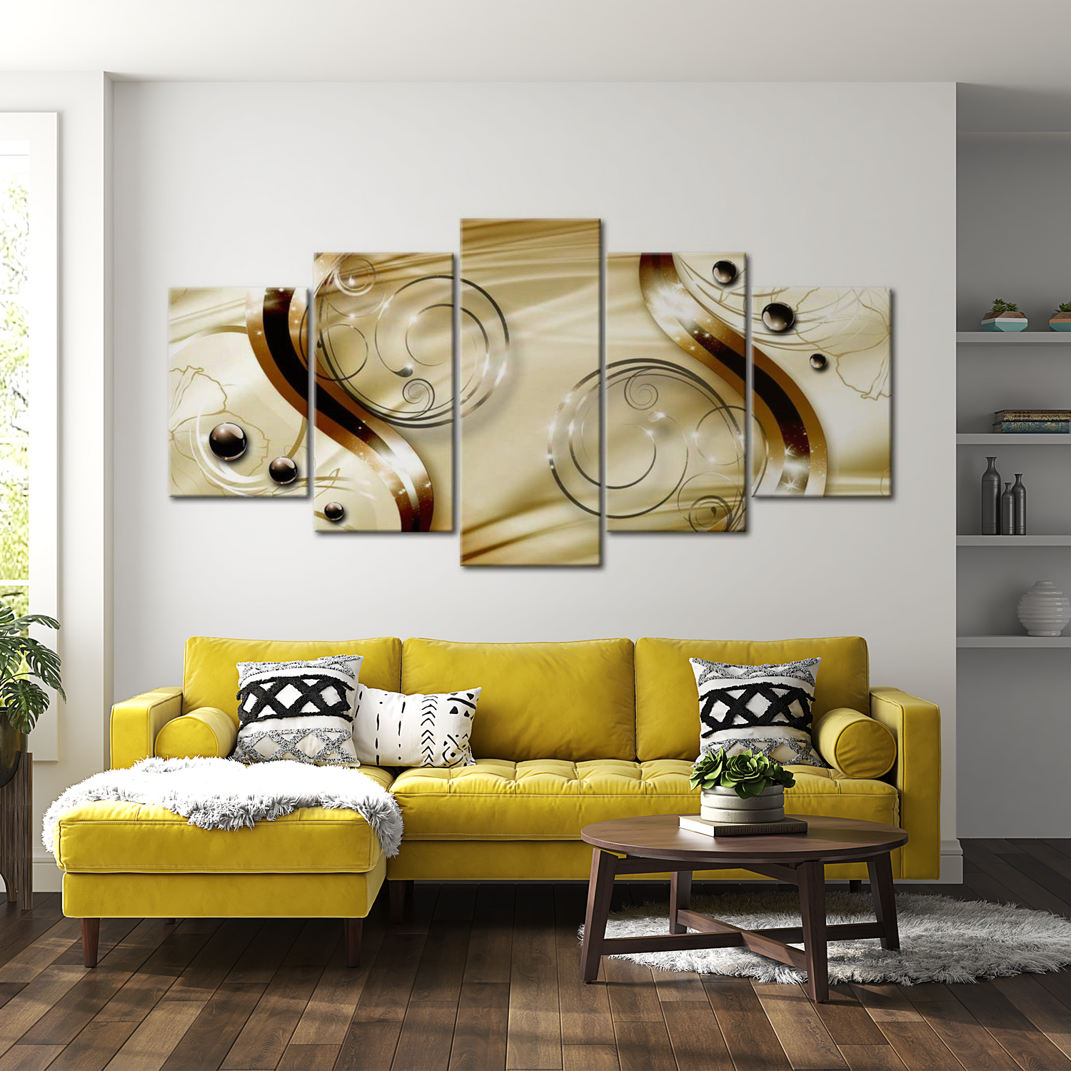 Stretched Canvas Glamour Art - Gold Nymph 40"Wx20"H