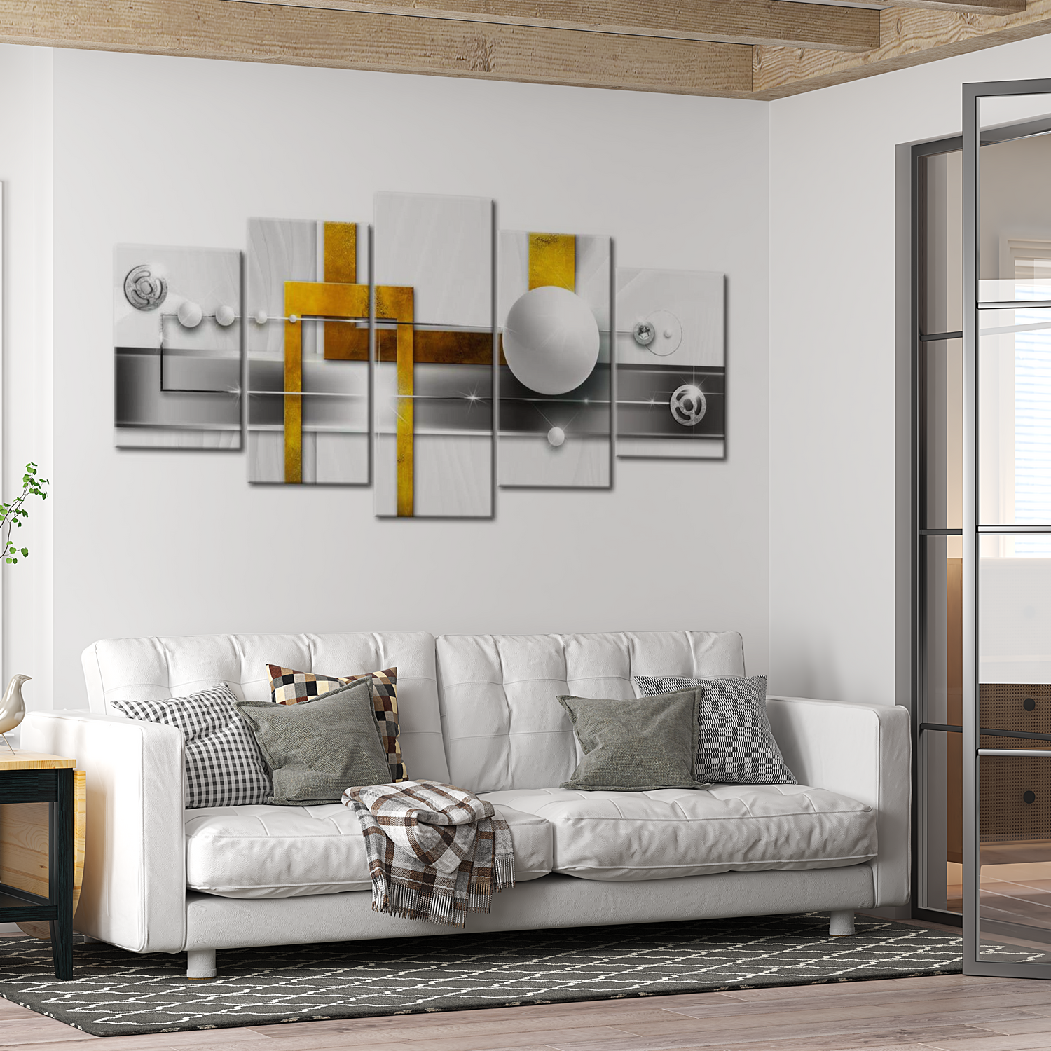 Stretched Canvas Glamour Art - Solidarity Of Symmetry 40"Wx20"H