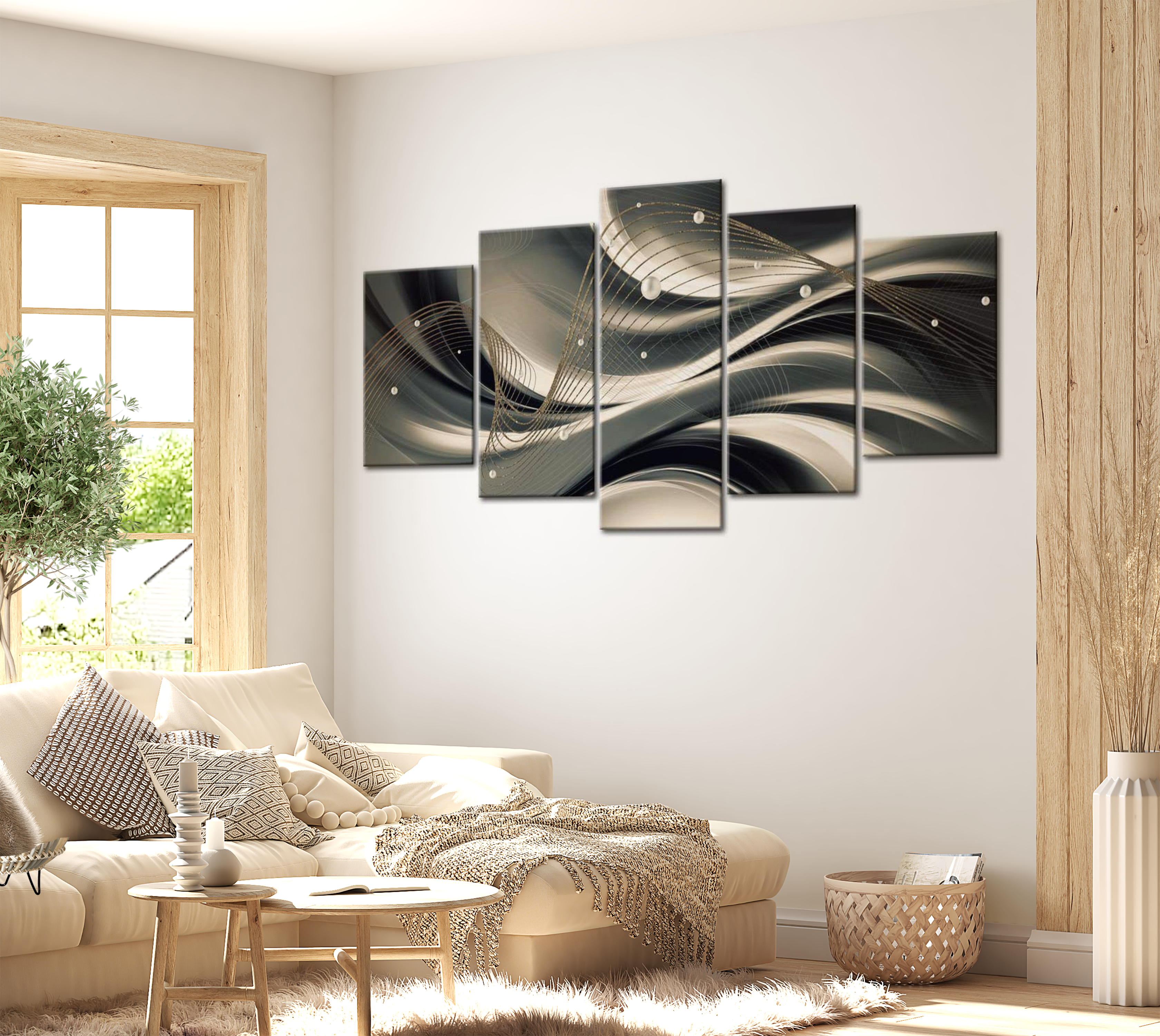 Stretched Canvas Glamour Art - Golden Thread 40"Wx20"H