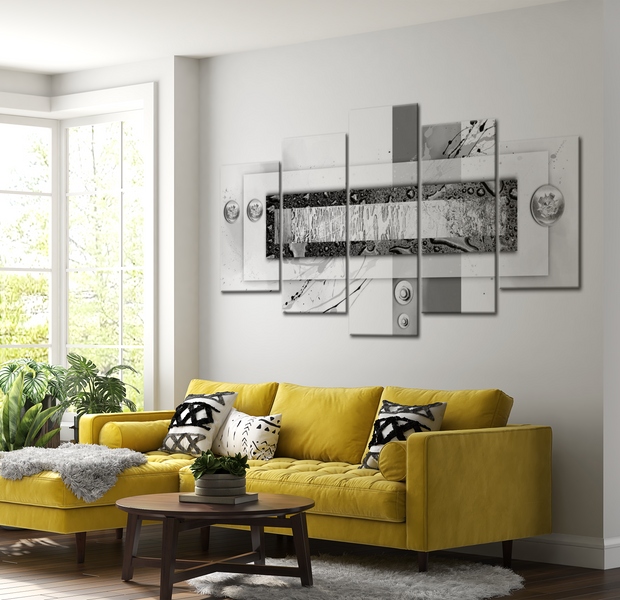 Glam Canvas Wall Art - Grey Balance - 5 Pieces