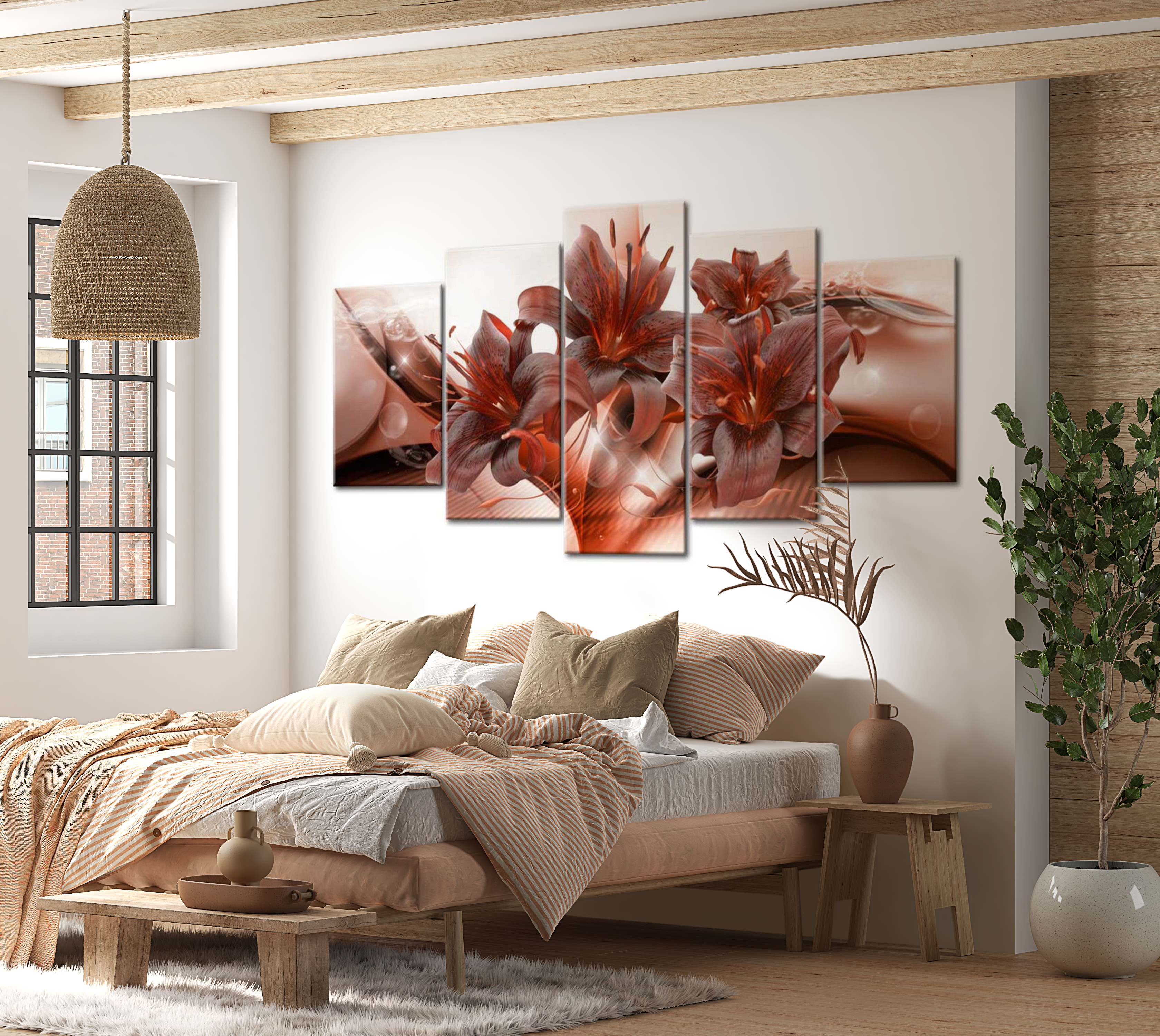 Glam Canvas Wall Art - Heat Of Passion - 5 Pieces