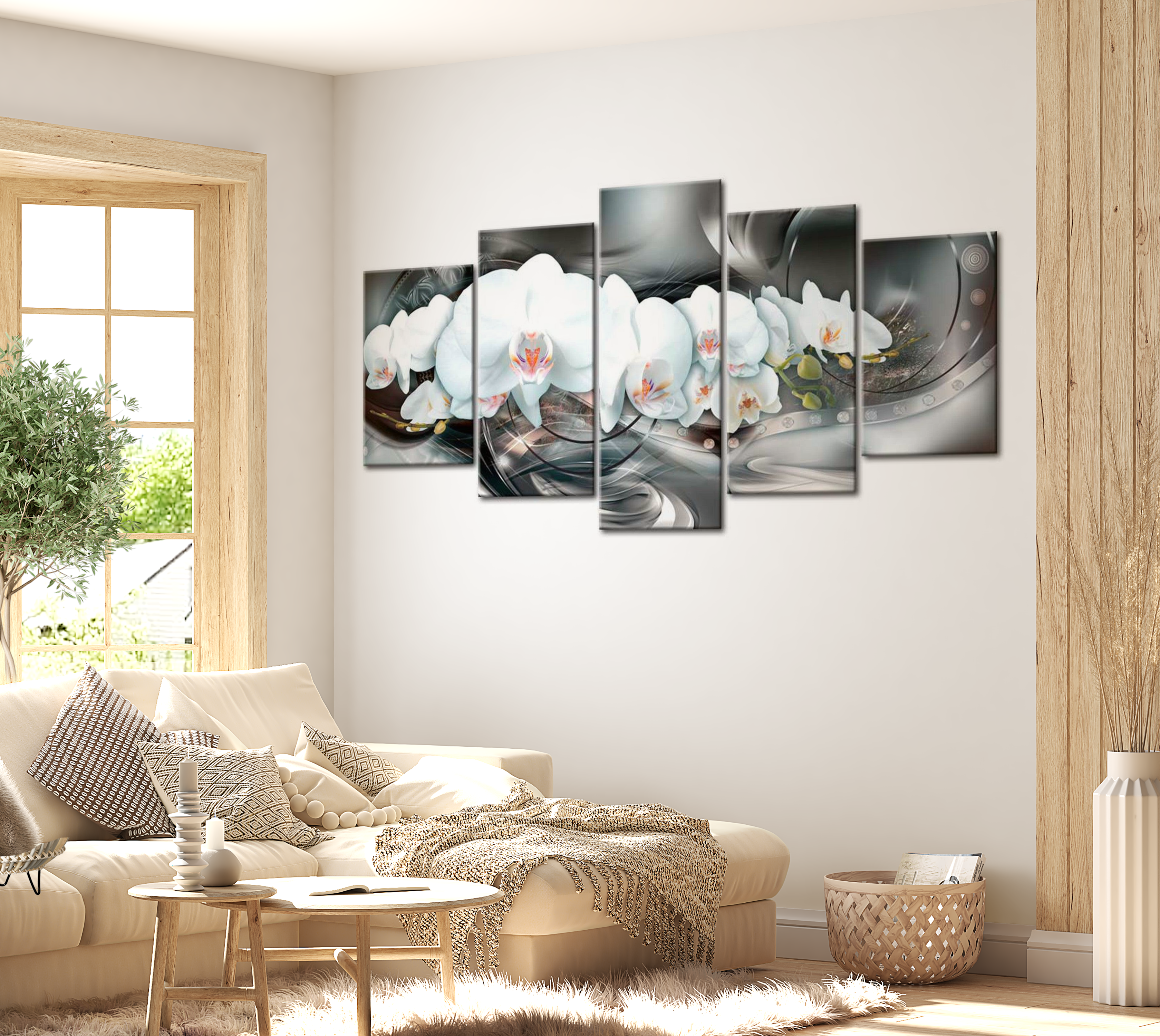 Stretched Canvas Glamour Art - Magical Orchid 40"Wx20"H