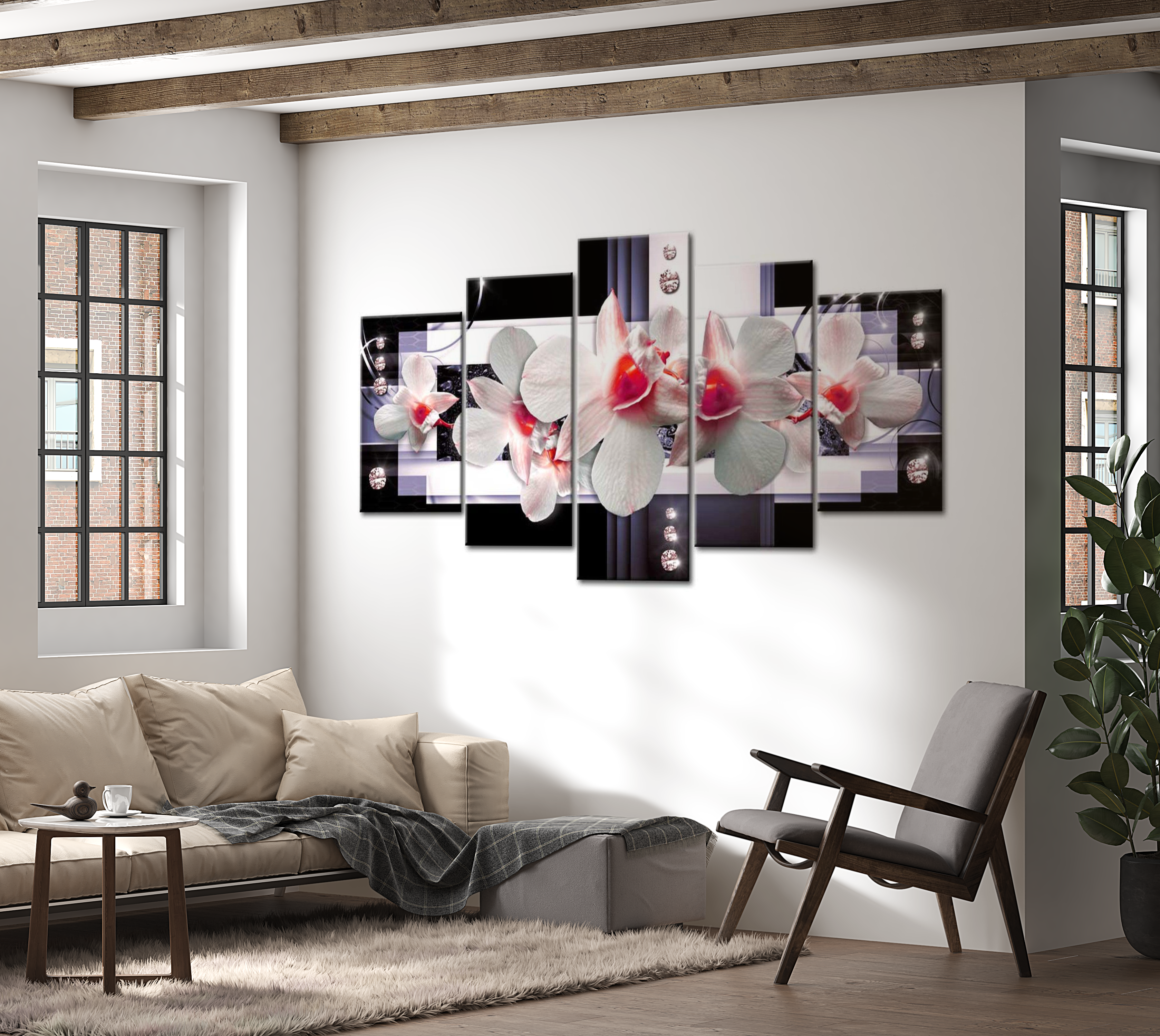 Glam Canvas Wall Art - Modern Brilliance - 5 Pieces