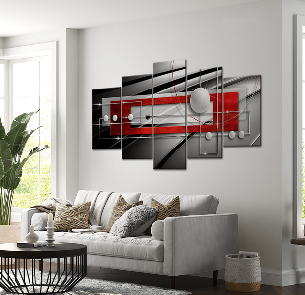 Glam Canvas Wall Art - Modern Symmetry - 5 Pieces