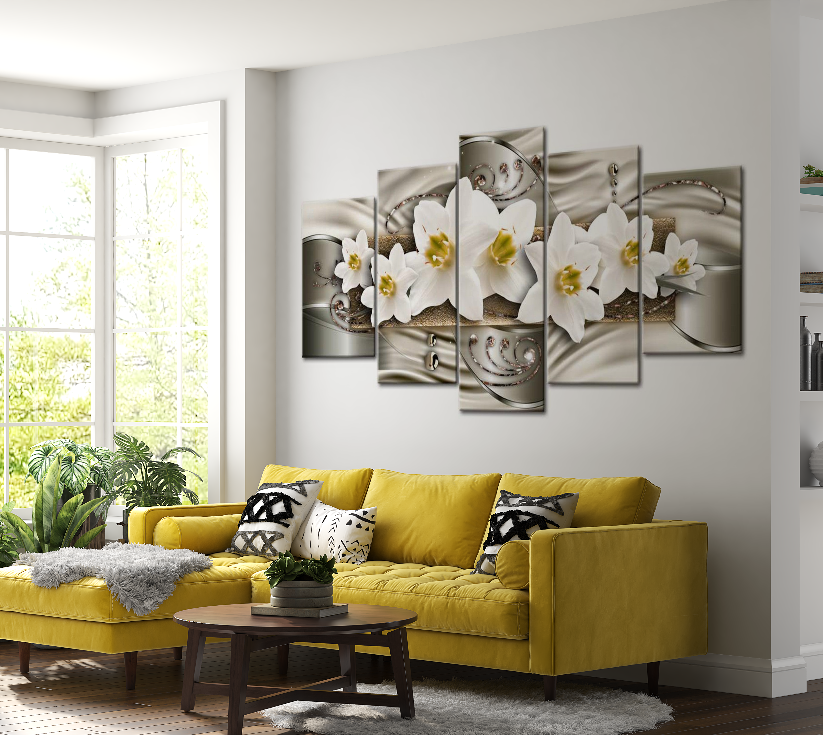 Glam Canvas Wall Art - Narcissi - 5 Pieces