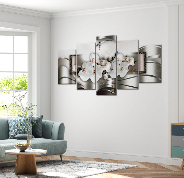 Glam Canvas Wall Art - Orchid Riddle - 5 Pieces