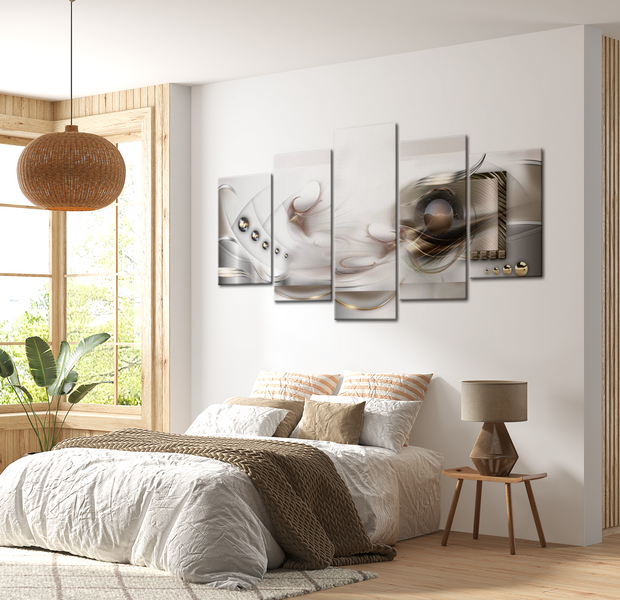 Glam Canvas Wall Art - Pearly Mist - 5 Pieces