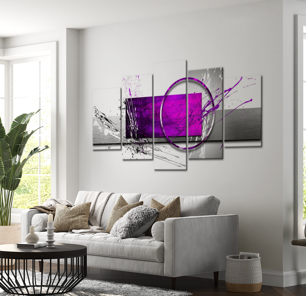 Glam Canvas Wall Art - Purple Expression - 5 Pieces