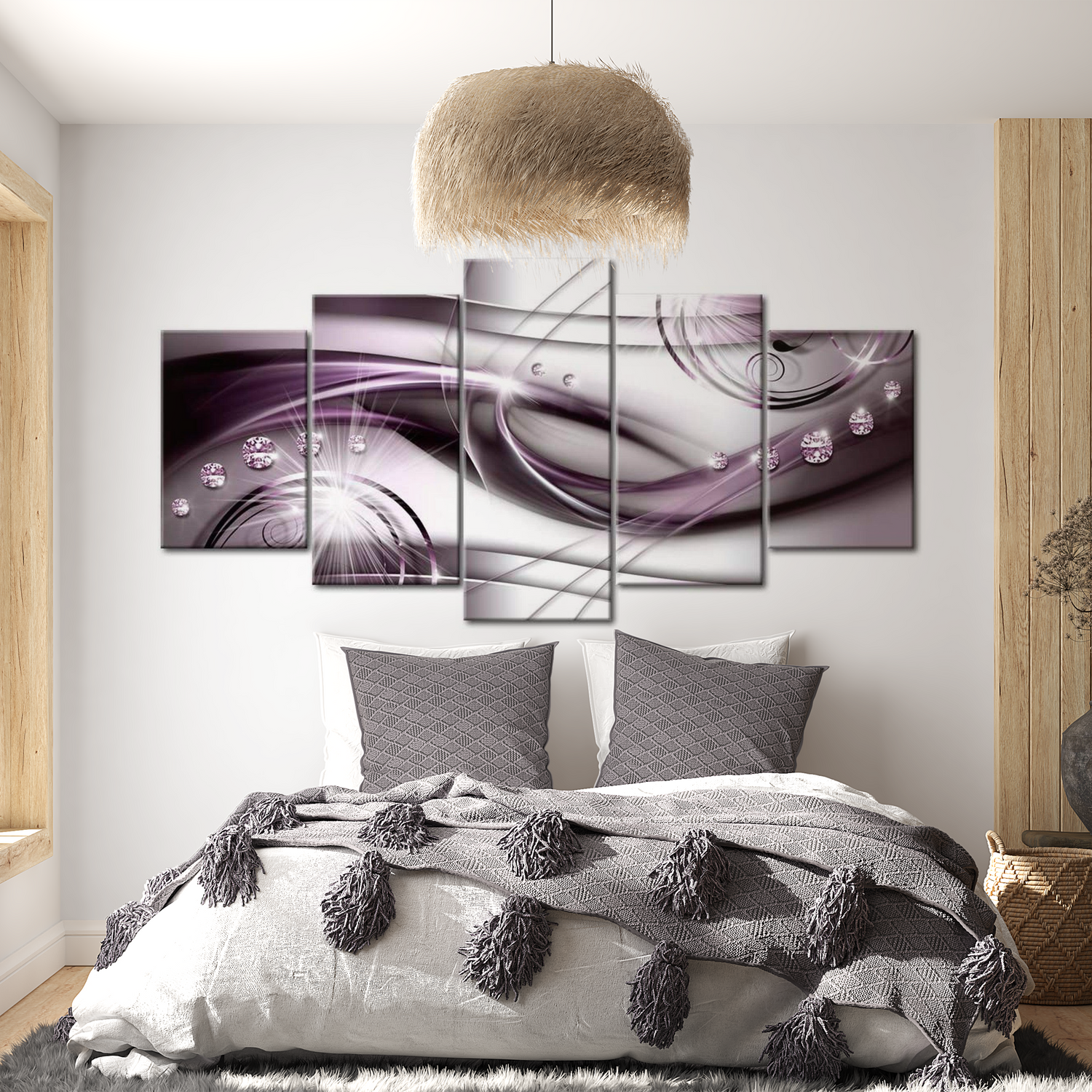 Stretched Canvas Glamour Art - Violet Glow 40"Wx20"H