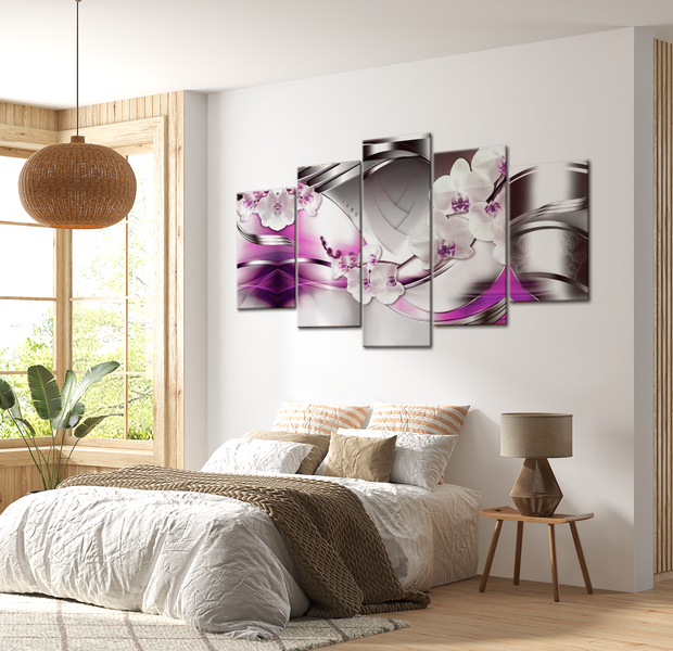 Glam Canvas Wall Art - Purple Radiance - 5 Pieces