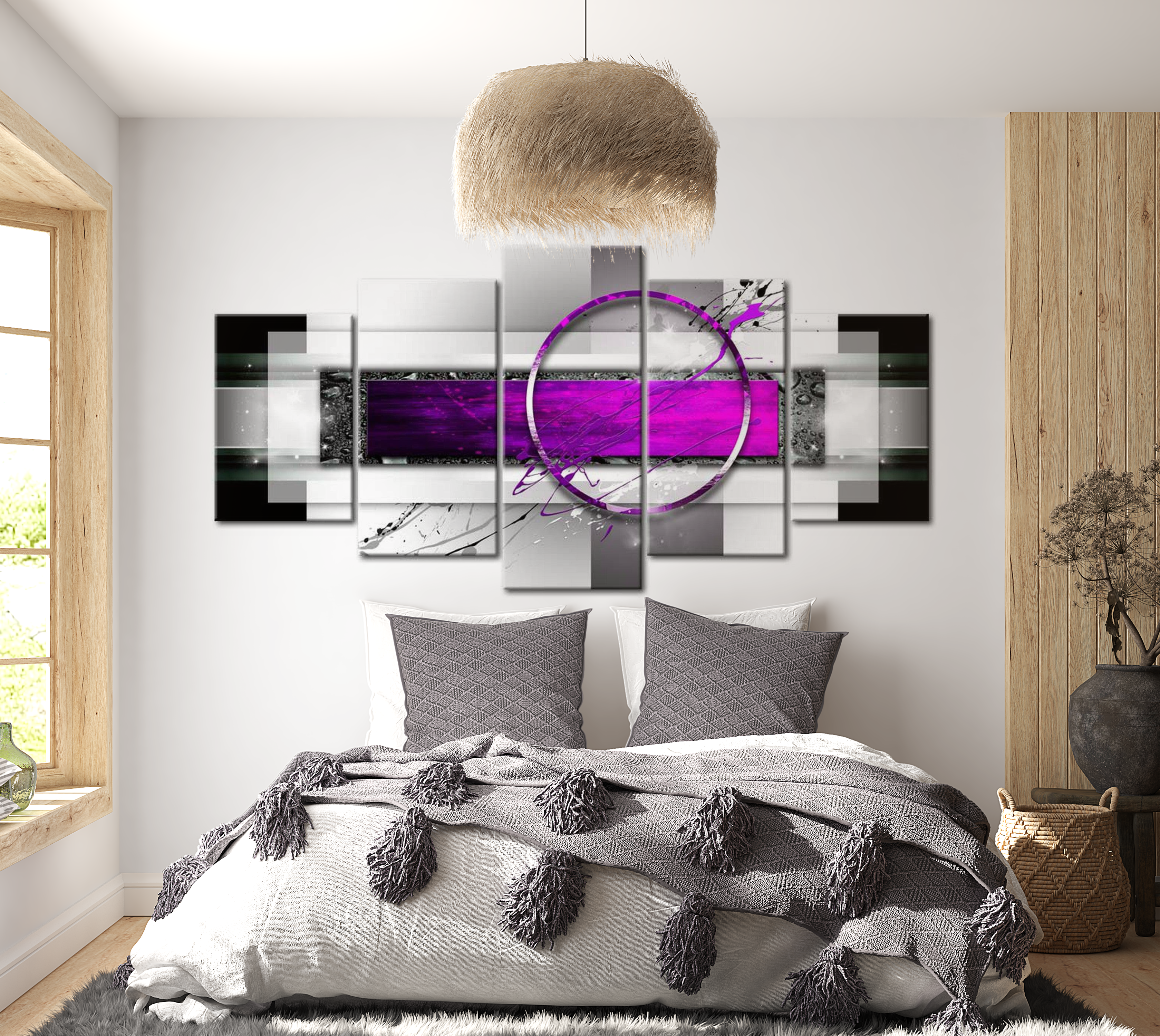 Stretched Canvas Glamour Art - Purple Rim 40"Wx20"H